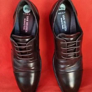 Van Heusen | Shoes | Van Heusen Dark Brown Mens Oxfords Size  display picture 1